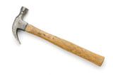 Fototapeta Kuchnia - very old claw hammer, isolaterd on white