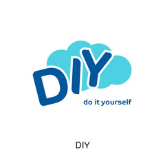 Wall Mural - diy logo isolated on white background for your web, mobile and app design