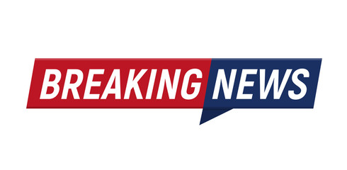 breaking news headline minimalistic logo on white background. entertaining show with news. vector il