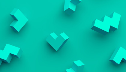 Wall Mural - abstract 3d rendering of geometric shapes. modern background with simple forms. minimalistic design 