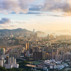 Wall Mural - Kowloon View point sunset