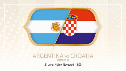 Argentina vs Croatia, Group D. Football competition, Nizhny Novgorod.