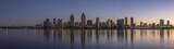 Fototapeta Miasta - San Diego skyline over the bay at dawn