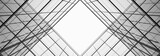 Fototapeta  - architecture of geometry at glass window - monochrome