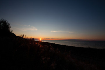 Seconds before sunset on the Norwegean coast