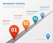 Company timeline vector infographic. Milestone road with pointers