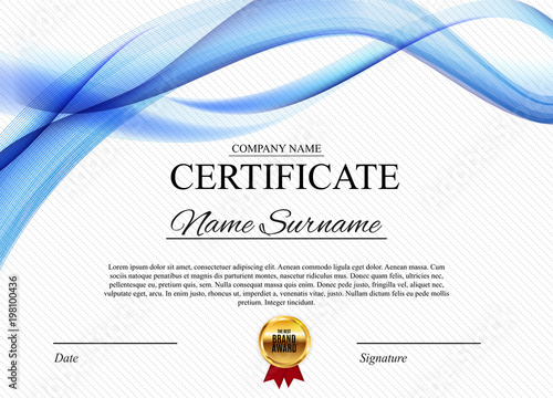 Fotomural Certificate template Background