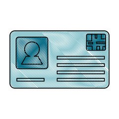 Wall Mural - id card icon over white background, colorful design.  vector illustration