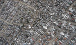 shacks in township in south africa, from directly above
