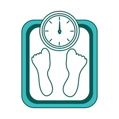 Poster - fitness weight scale measuring loss image vector illustration green image