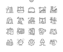 Industry Well-crafted Pixel Perfect Vector Thin Line Icons 30 2x Grid For Web Graphics And Apps. Simple Minimal Pictogram