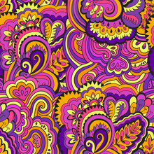 Abstract Vector Seamless Colorful Psychedelic Pattern