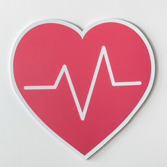 Sticker - Heart disease medicine cut out icon