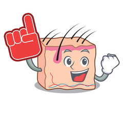 Poster - Foam finger skin mascot cartoon style