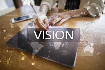 Vision concept. Business, Internet and technology concept.