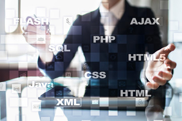 web development. programming. internet and technology concept.