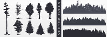 Forest Silhouette, Vector Illustration.