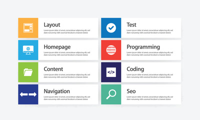 Wall Mural - web design infographic icon set