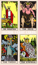 Tarot Cards Deck Colorful Vector Illustration With Magic And Mystic Graphic Details 
