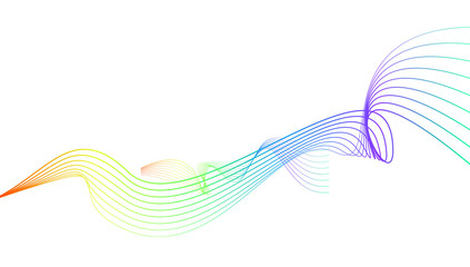 Wall Mural - rainbow color abstract wave background template