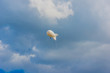 Military Aerostat in a beautiful sky with dramatic clouds
