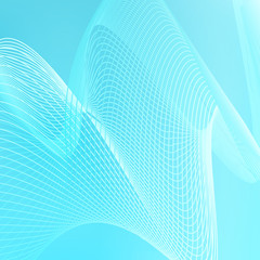 Wall Mural - abstract blue wavy background
