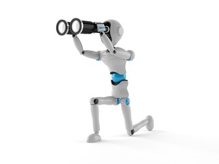 Sticker - Android with binoculars