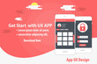 Mobile App UX Design Template concept 