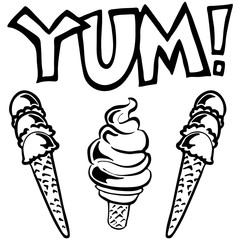 Poster - Yum Ice Cream Cone Treats