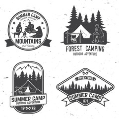 Wall Mural - summer camp. vector illustration. concept for shirt or logo, print, stamp or tee.