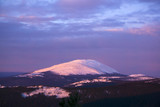 Fototapeta Zachód słońca - landscape - morning dawn in the mountains of the Northern Urals in the vicinity of Mount Konzhakovskiy Kamen