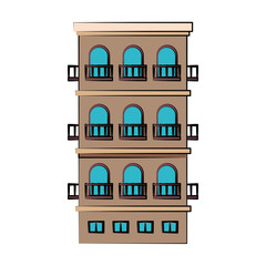 Poster - City urban building vector illustration graphic design