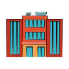 Poster - City urban building vector illustration graphic design