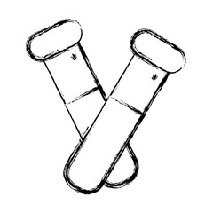 Poster - grunge medical analysis tubes laboratory test