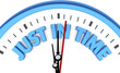 Just in Time Clock Punctuality Arrive Now Reliable 3d Illustration