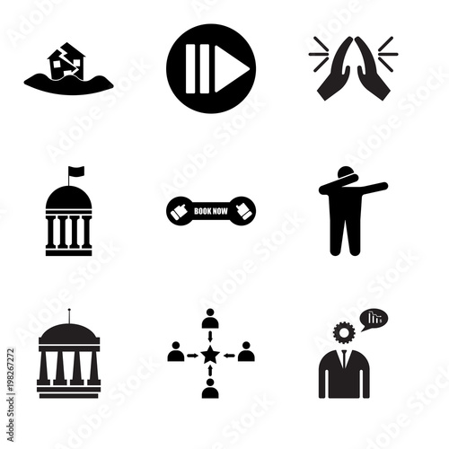 Stampe Set Of 9 simple editable icons such as advisor, customer experience, municipal,
