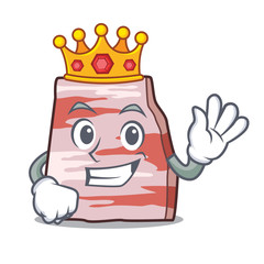 Wall Mural - King pork lard mascot cartoon