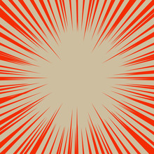 Abstract Background With Red Sun Rays. Vector.