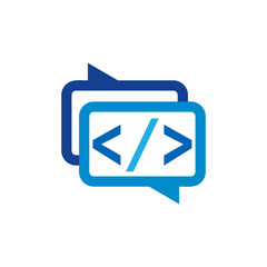 Code Chat Logo Icon Design