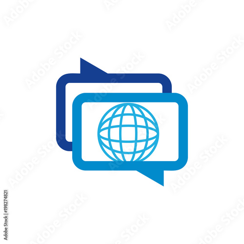 World Chat Logo Icon Design Stock Vector Adobe Stock
