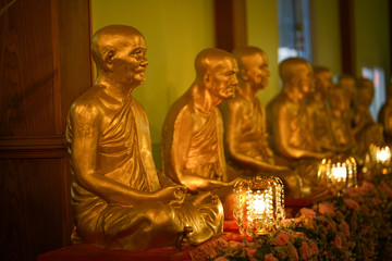 Buddha statue in temple, Thailand 