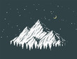 Night Mountain Illustration