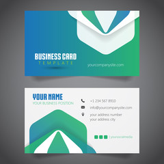 modern abstract business card design - 2 sided