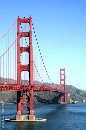 Plakat na papierze fotorealistycznym Widok mostu golden gate w san francisco, usa