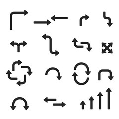 Wall Mural - black arrows combinations