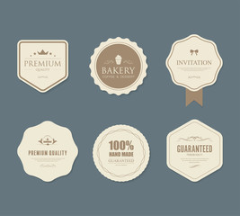 Wall Mural - set of vintage labels old fashion. banner illustration vector.