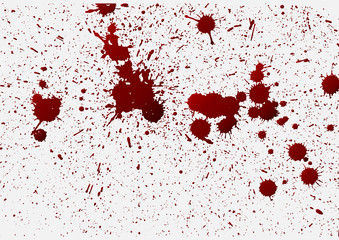 Wall Mural - Blood background,ink splatter background, isolated on white.