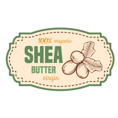 Wall Mural - Shea butter label