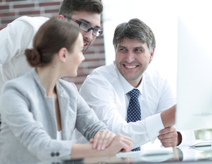 Canvas Print - Friendly business team in the office