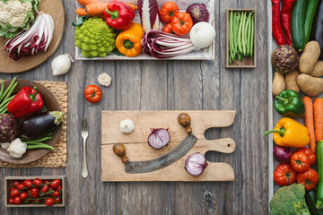 Wall Mural - Freshly harvested vegetables in the kitchen